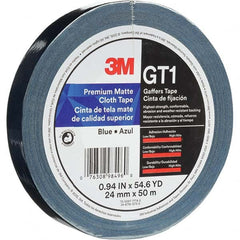 3M - 50m x 24mm x 11 mil Blue Cotton Cloth Gaffers Tape - Exact Tool & Supply