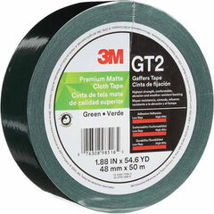 3M - 50m x 48mm x 11 mil Green Cotton Cloth Gaffers Tape - Exact Tool & Supply