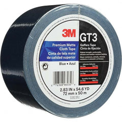 3M - 50m x 72mm x 11 mil Blue Cotton Cloth Gaffers Tape - Exact Tool & Supply