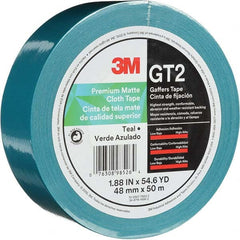 3M - 50m x 48mm x 11 mil Teal Cotton Cloth Gaffers Tape - Exact Tool & Supply