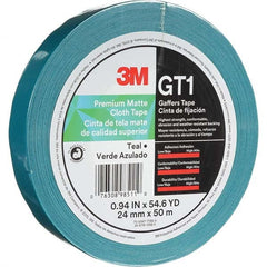 3M - 50m x 24mm x 11 mil Teal Cotton Cloth Gaffers Tape - Exact Tool & Supply