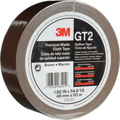 3M - 50m x 48mm x 11 mil Brown Cotton Cloth Gaffers Tape - Exact Tool & Supply