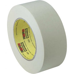 3M - 71mm Wide x 55 m x 5.9 mil Tan Crepe Paper Masking Tape - Exact Tool & Supply