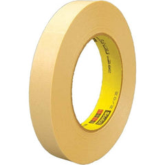 3M - 12mm Wide x 55 m x 6.3 mil Tan Crepe Paper Masking Tape - Exact Tool & Supply