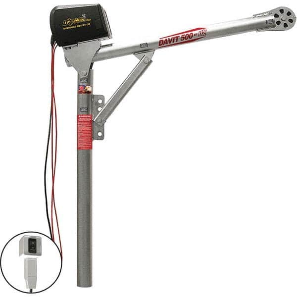 OZ Lifting Products - Davit Cranes Davit Crane Type: Spur Gear Capacity (Lb.): 500 - Exact Tool & Supply