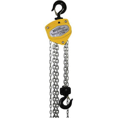OZ Lifting Products - 3,000 Lb Capacity, 15' Lift Height, Manual Chain Hoist with Overload Protection - Exact Tool & Supply
