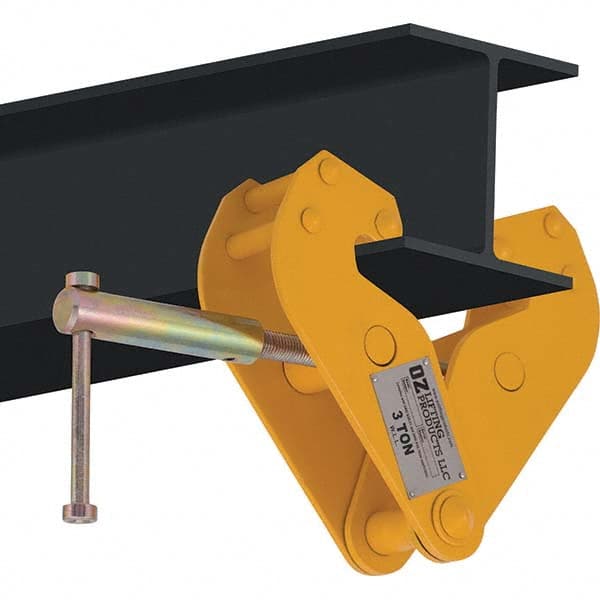 OZ Lifting Products - Lifting Clamps Type: Beam Clamp Minimum Grip (Decimal Inch): 3.15 - Exact Tool & Supply