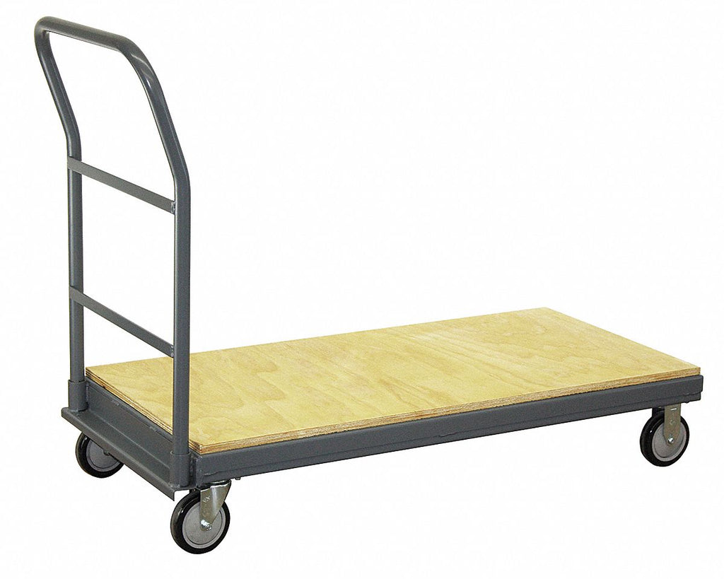 Platform Truck, Sealed Plywood Deck Material, Steel Frame Material, 1400 lb. Load Capacity