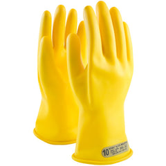 ‎170-00-11/12 - Novax - Natural Rubber Insulating Glove - Class 00 - 11″ - Yellow - Straight Cuff - Exact Tool & Supply