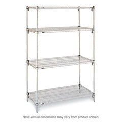 Metro - 2,000 Lb Capacity 4 Shelf Wire Shelving - Starter Unit - Exact Tool & Supply
