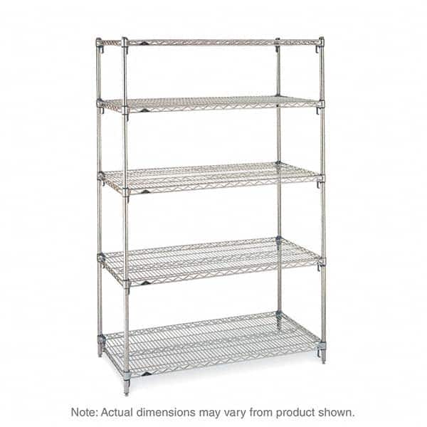 Metro - 2,000 Lb Capacity 5 Shelf Wire Shelving - Starter Unit - Exact Tool & Supply