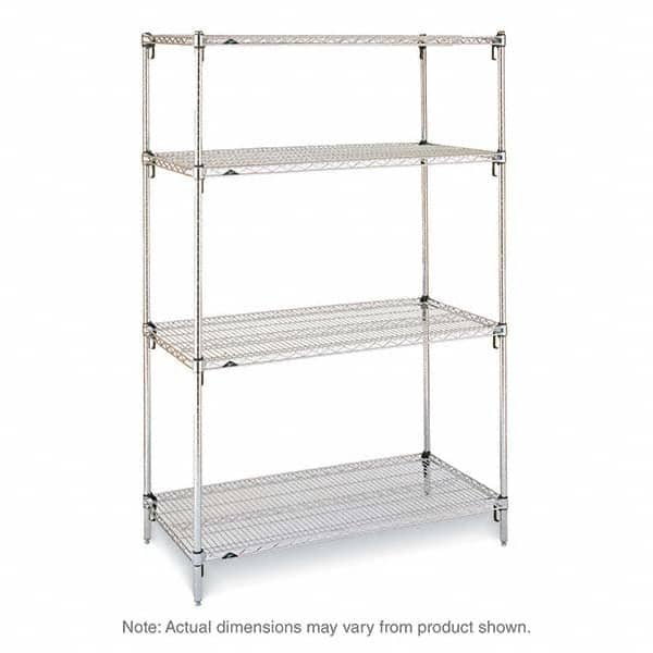 Metro - 2,000 Lb Capacity 4 Shelf Wire Shelving - Starter Unit - Exact Tool & Supply