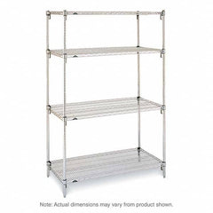 Metro - 2,000 Lb Capacity 4 Shelf Wire Shelving - Starter Unit - Exact Tool & Supply