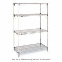 Metro - 2,000 Lb Capacity 4 Shelf Wire Shelving - Starter Unit - Exact Tool & Supply