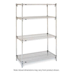 Metro - 2,000 Lb Capacity 4 Shelf Wire Shelving - Starter Unit - Exact Tool & Supply