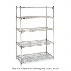 Metro - 2,000 Lb Capacity 5 Shelf Wire Shelving - Starter Unit - Exact Tool & Supply