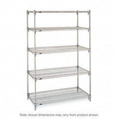 Metro - 2,000 Lb Capacity 5 Shelf Wire Shelving - Starter Unit - Exact Tool & Supply