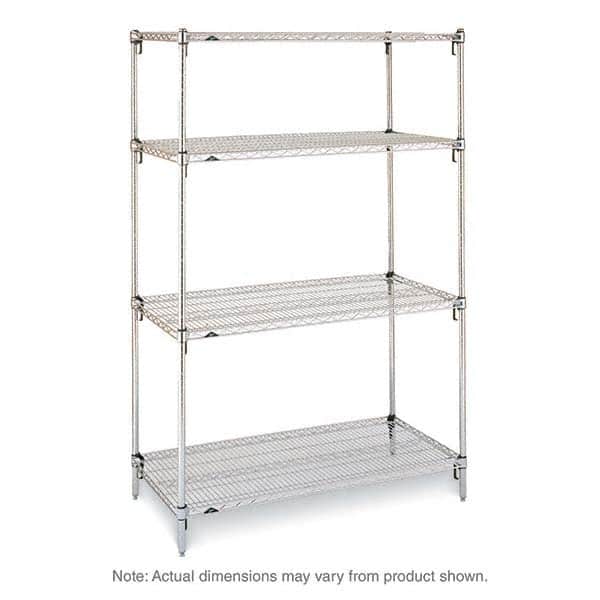 Metro - 2,000 Lb Capacity 4 Shelf Wire Shelving - Starter Unit - Exact Tool & Supply