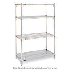 Metro - 2,000 Lb Capacity 4 Shelf Wire Shelving - Starter Unit - Exact Tool & Supply