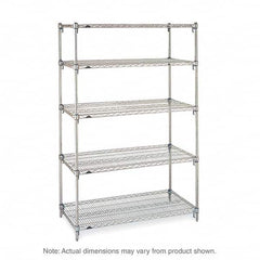 Metro - 2,000 Lb Capacity 5 Shelf Wire Shelving - Starter Unit - Exact Tool & Supply