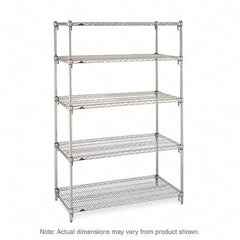 Metro - 2,000 Lb Capacity 5 Shelf Wire Shelving - Starter Unit - Exact Tool & Supply