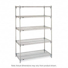 Metro - 2,000 Lb Capacity 5 Shelf Wire Shelving - Starter Unit - Exact Tool & Supply
