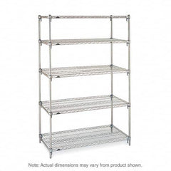 Metro - 2,000 Lb Capacity 5 Shelf Wire Shelving - Starter Unit - Exact Tool & Supply