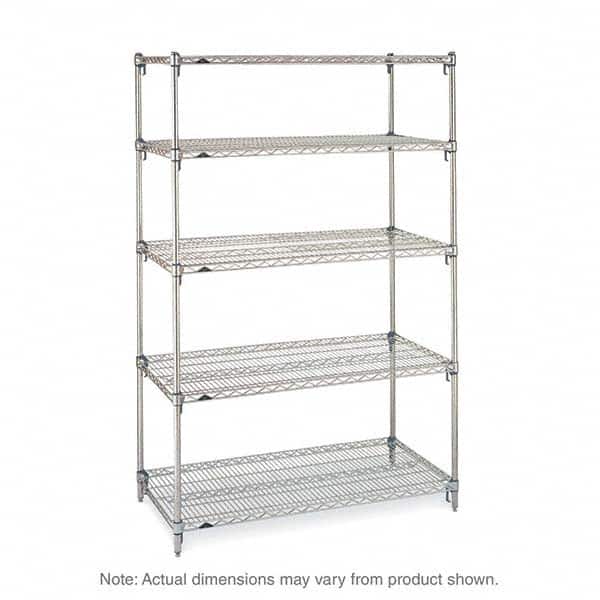 Metro - 2,000 Lb Capacity 5 Shelf Wire Shelving - Starter Unit - Exact Tool & Supply