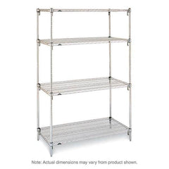 Metro - 2,000 Lb Capacity 4 Shelf Wire Shelving - Starter Unit - Exact Tool & Supply