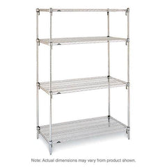 Metro - 2,000 Lb Capacity 4 Shelf Wire Shelving - Starter Unit - Exact Tool & Supply