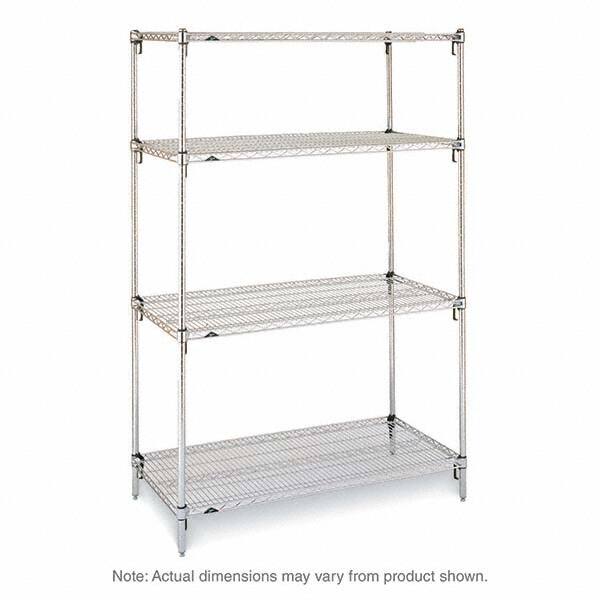 Metro - 2,000 Lb Capacity 4 Shelf Wire Shelving - Starter Unit - Exact Tool & Supply