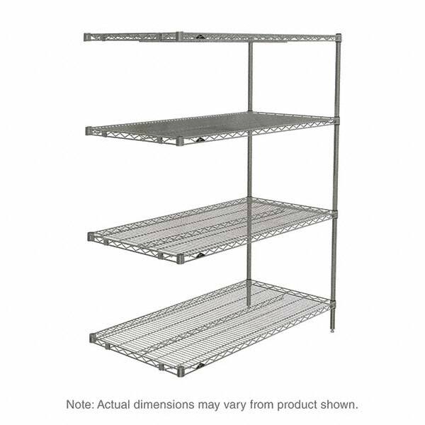 Metro - 2,000 Lb Capacity 4 Shelf Wire Shelving - Add-On Unit - Exact Tool & Supply
