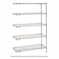 Metro - 2,000 Lb Capacity 5 Shelf Wire Shelving - Add-On Unit - Exact Tool & Supply
