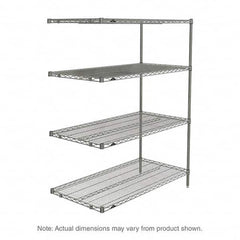 Metro - 2,000 Lb Capacity 4 Shelf Wire Shelving - Add-On Unit - Exact Tool & Supply