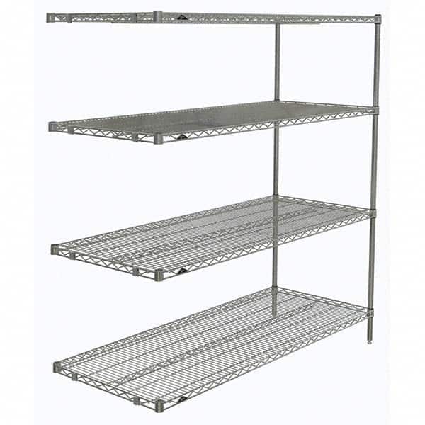 Metro - 2,000 Lb Capacity 4 Shelf Wire Shelving - Add-On Unit - Exact Tool & Supply