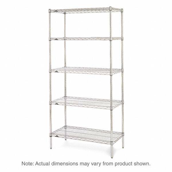Metro - 2,000 Lb Capacity 5 Shelf Wire Shelving - Starter Unit - Exact Tool & Supply
