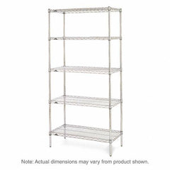 Metro - 2,000 Lb Capacity 5 Shelf Wire Shelving - Starter Unit - Exact Tool & Supply