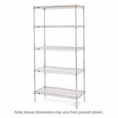 Metro - 2,000 Lb Capacity 5 Shelf Wire Shelving - Starter Unit - Exact Tool & Supply
