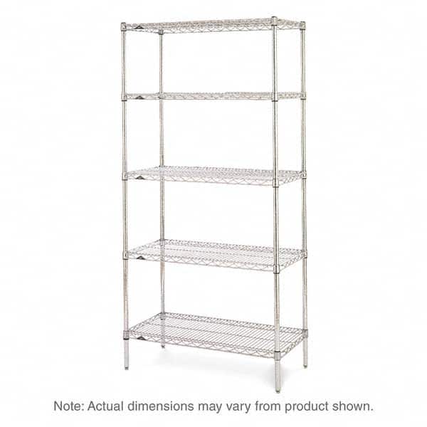 Metro - 2,000 Lb Capacity 5 Shelf Wire Shelving - Starter Unit - Exact Tool & Supply