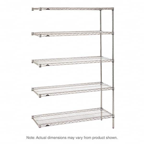 Metro - 2,000 Lb Capacity 5 Shelf Wire Shelving - Add-On Unit - Exact Tool & Supply