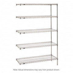 Metro - 2,000 Lb Capacity 5 Shelf Wire Shelving - Add-On Unit - Exact Tool & Supply