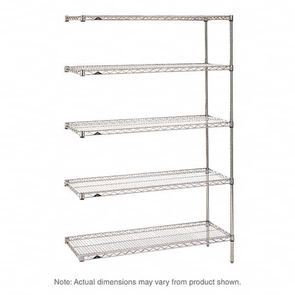 Metro - 2,000 Lb Capacity 5 Shelf Wire Shelving - Add-On Unit - Exact Tool & Supply