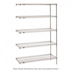 Metro - 2,000 Lb Capacity 5 Shelf Wire Shelving - Add-On Unit - Exact Tool & Supply