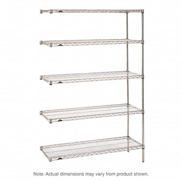 Metro - 2,000 Lb Capacity 5 Shelf Wire Shelving - Add-On Unit - Exact Tool & Supply