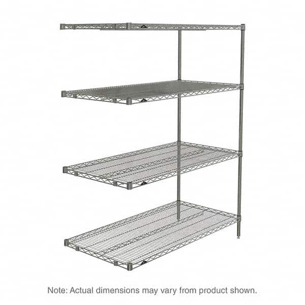 Metro - 2,000 Lb Capacity 4 Shelf Wire Shelving - Add-On Unit - Exact Tool & Supply