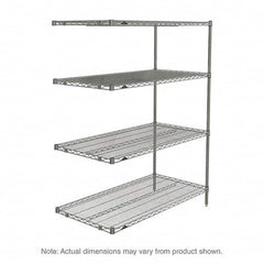 Metro - 2,000 Lb Capacity 4 Shelf Wire Shelving - Add-On Unit - Exact Tool & Supply