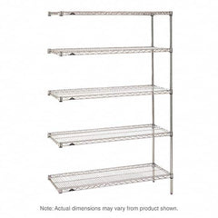 Metro - 2,000 Lb Capacity 5 Shelf Wire Shelving - Add-On Unit - Exact Tool & Supply