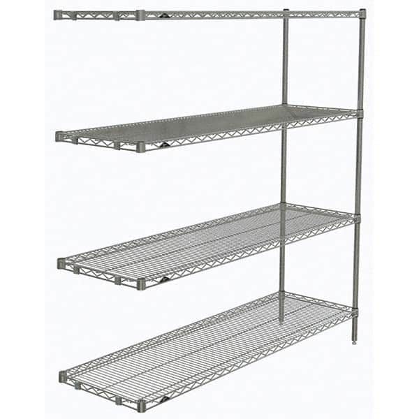 Metro - 2,000 Lb Capacity 4 Shelf Wire Shelving - Add-On Unit - Exact Tool & Supply