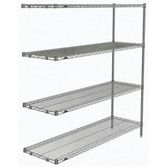 Metro - 2,000 Lb Capacity 4 Shelf Wire Shelving - Add-On Unit - Exact Tool & Supply