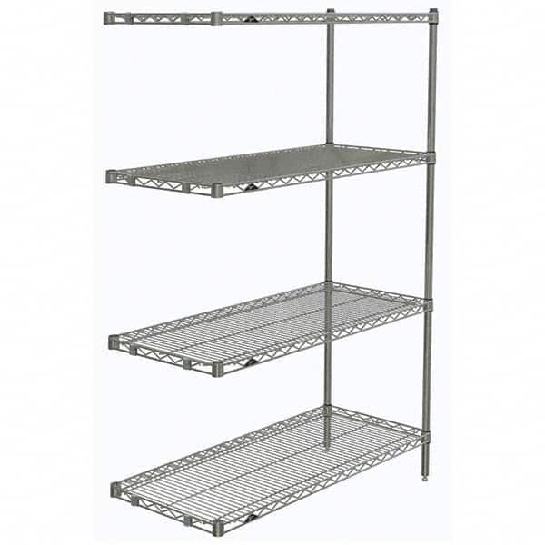 Metro - 2,000 Lb Capacity 4 Shelf Wire Shelving - Add-On Unit - Exact Tool & Supply